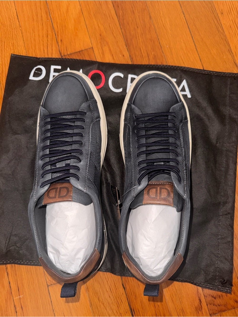 Democrata Mike Denim Mens Sneakers – Navy